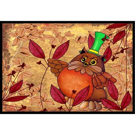 Jensendistributionservices Hootie Fall Owl Indoor & Outdoor Mat, 24 x 36 in. MI2556375